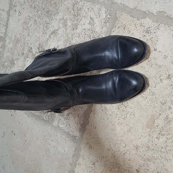 FRYE Dorado Gray Riding Boots Size 9 - Picture 3 of 12